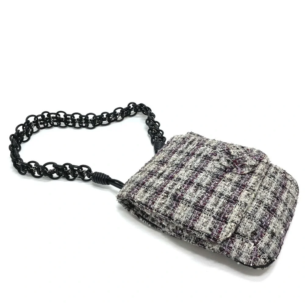 CHANEL Gray Shoulder Bag